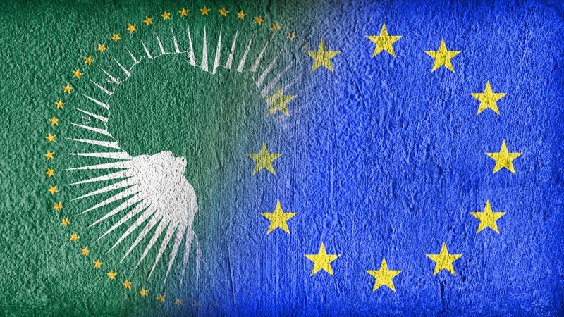 Logos der Afrikanischen Union und der Europäischen Union