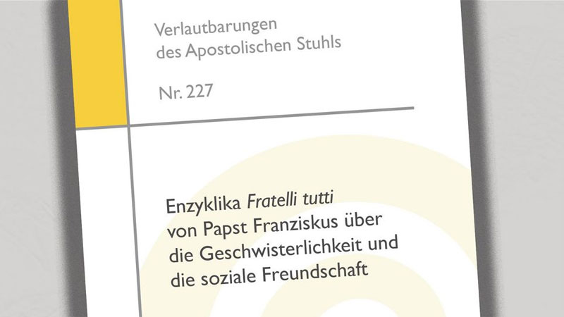 Papst Franziskus veröffentlicht Sozialenzyklika „Fratelli tutti“
