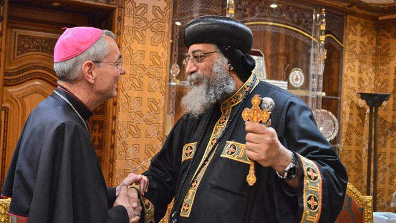 Erzbischof Schick trifft Kopten-Papst Tawardos II.