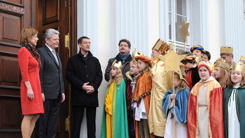 Gauck empfing Sternsinger im Schloss Bellevue