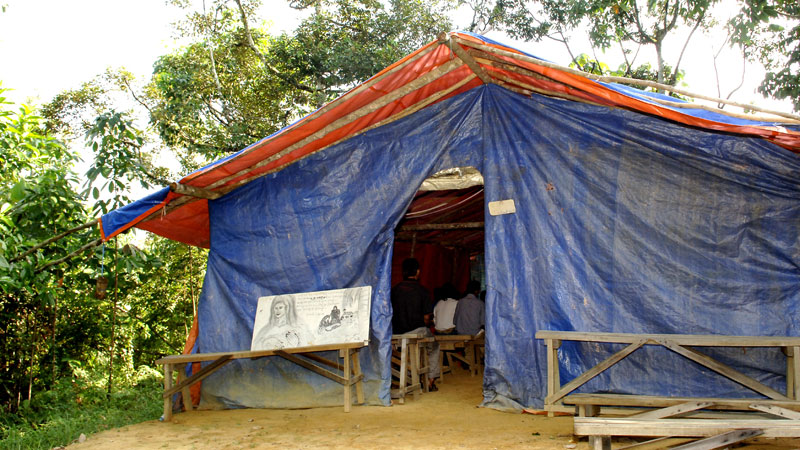 Zelt im Flüchtlingscamp