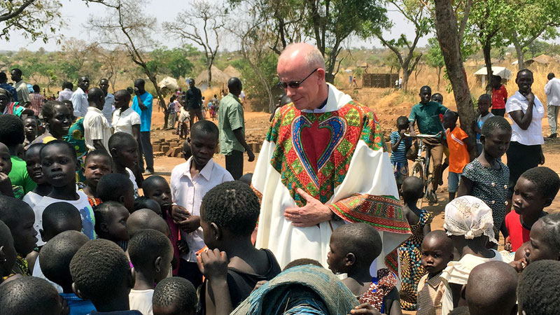 Ein Steyler in der größten Flüchtlingssiedlung Ugandas