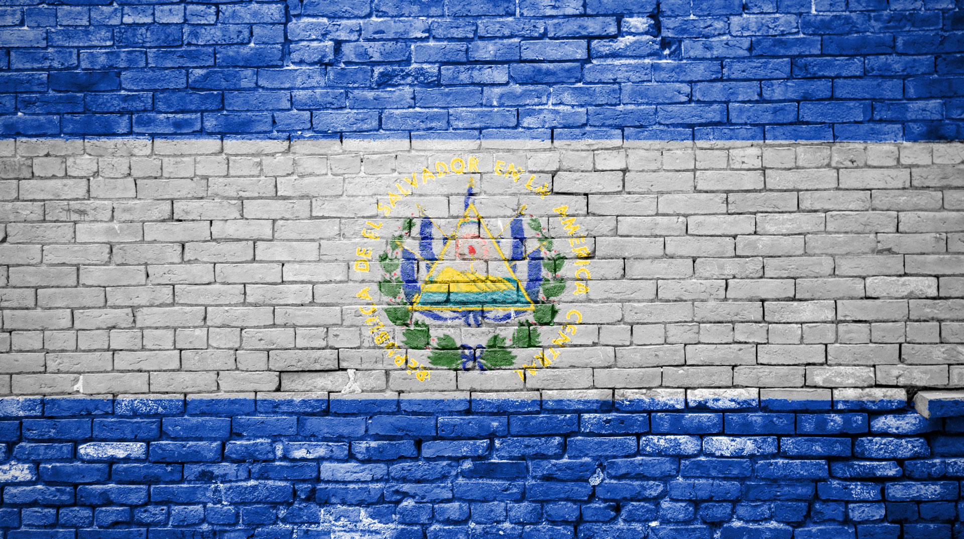 Flagge von El Salvador als Wandbild