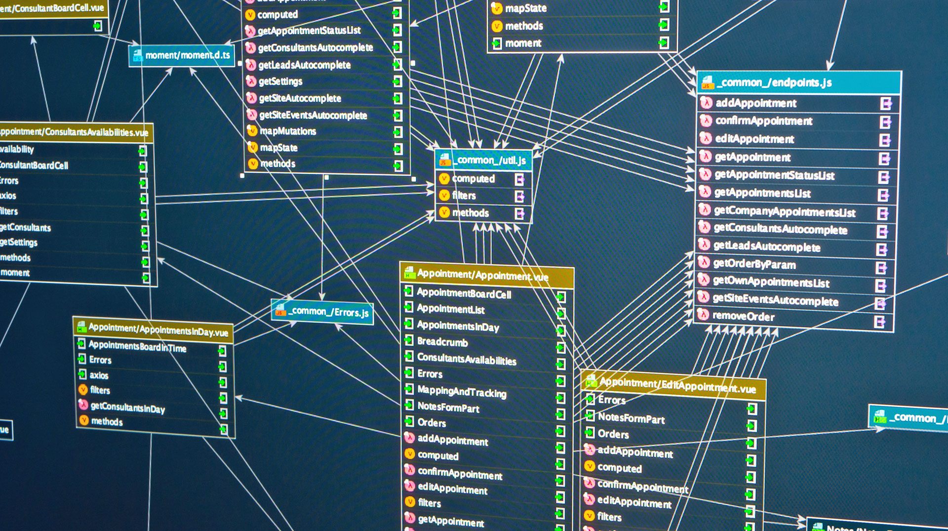 Relationships between tables in mysql database on server. Symbolbild Künstliche Intelligenz/Datenbank