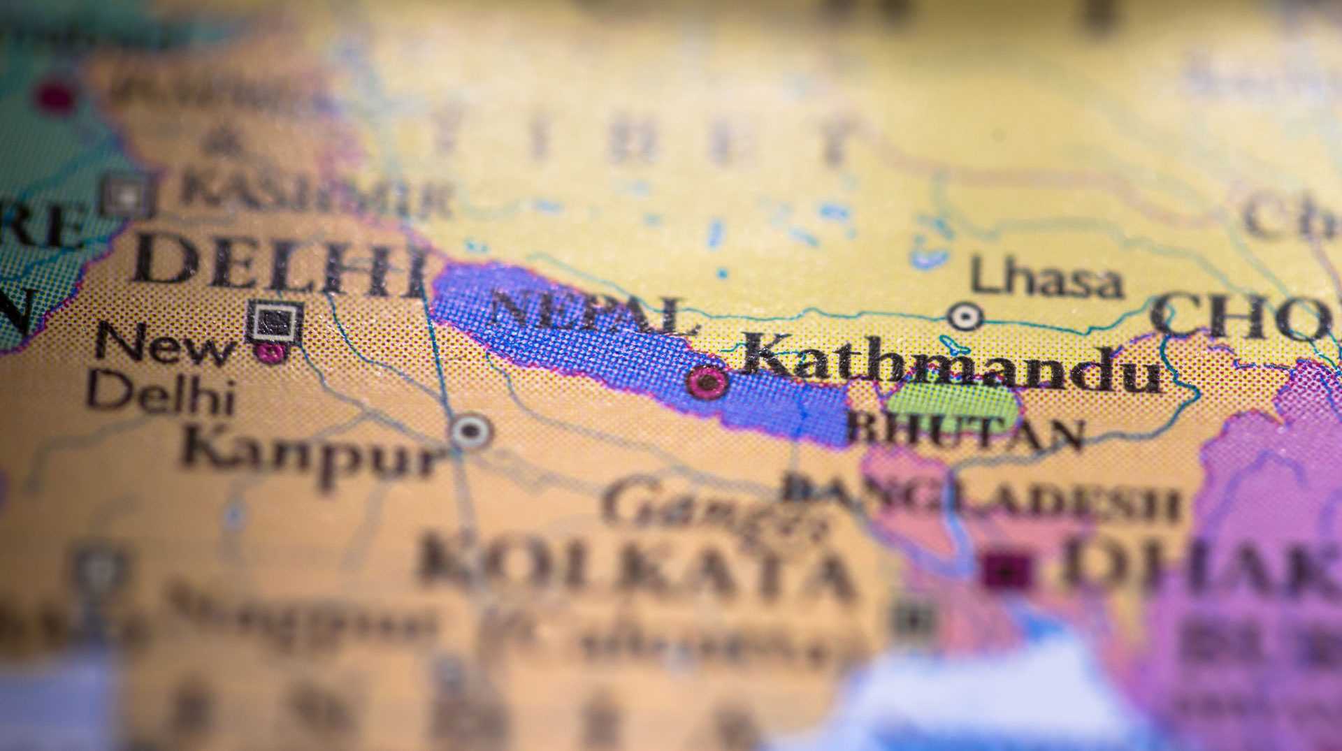 Nepal auf der Karte
