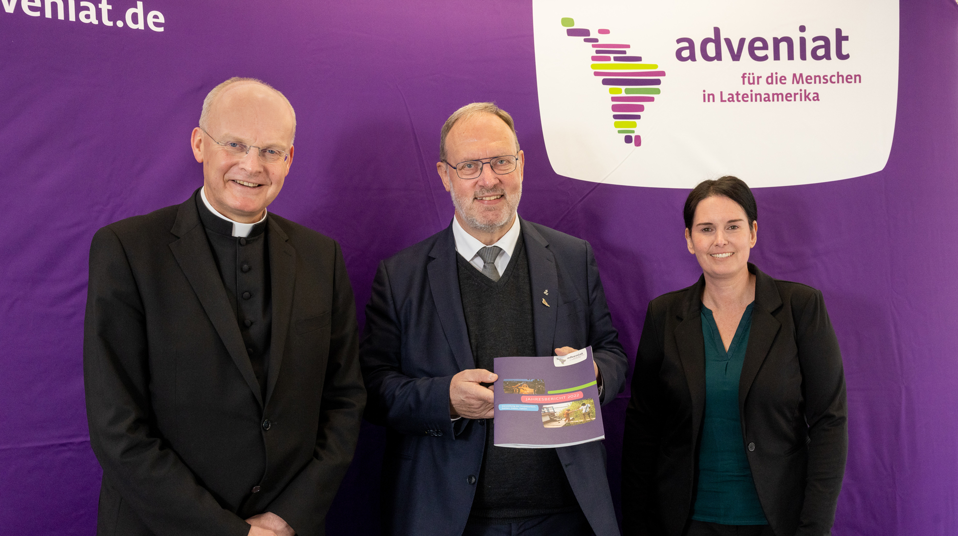 Adveniat-Bilanzpressekonferenz 2023 Overbeck, Maier, Himer