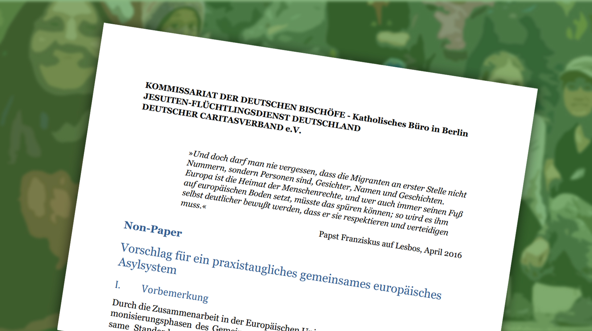 Stellungnahme JRS, Caritas und kath. Büro zu Asylsystem