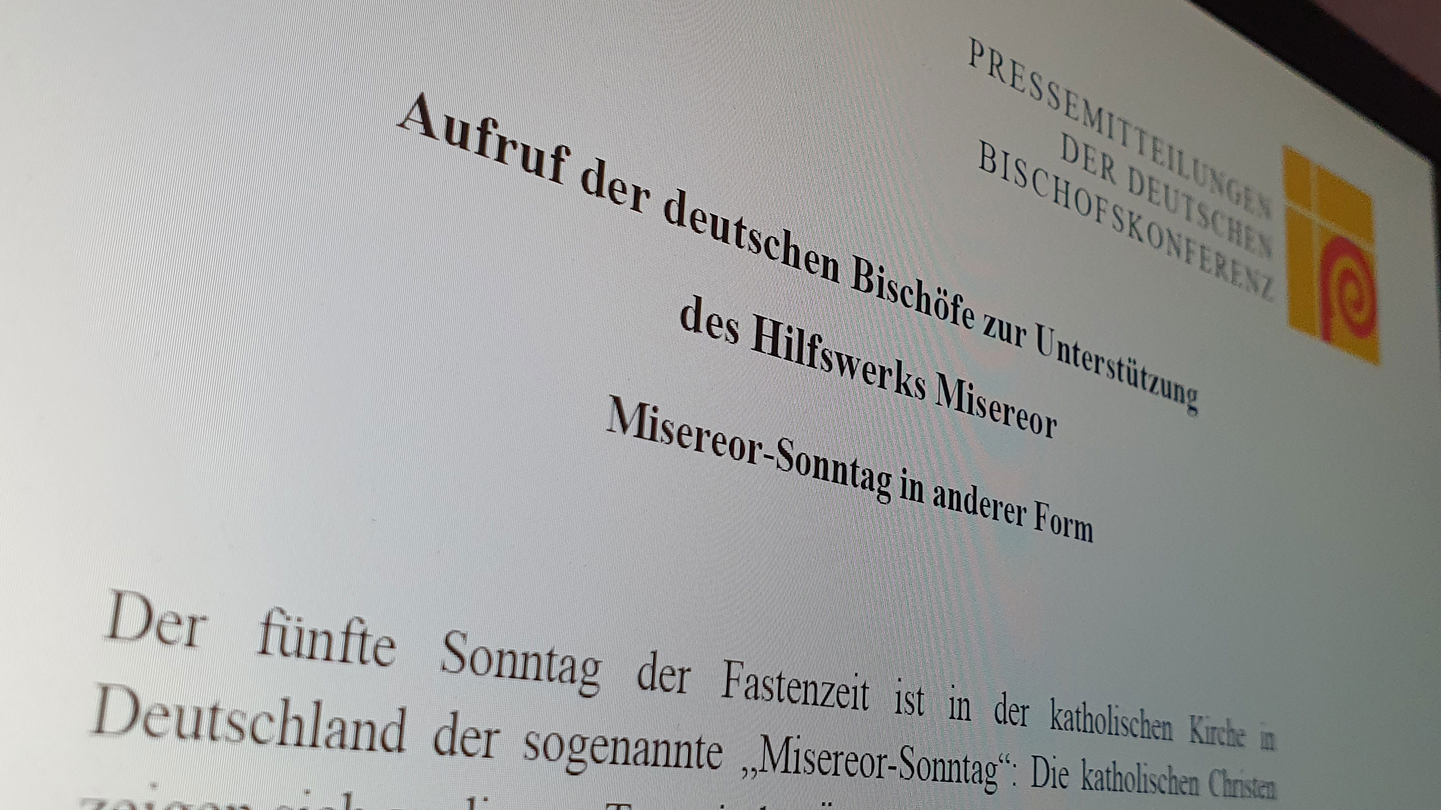 Aufruf der deutschen Bischöfe zur Fastenaktion Misereor 2021