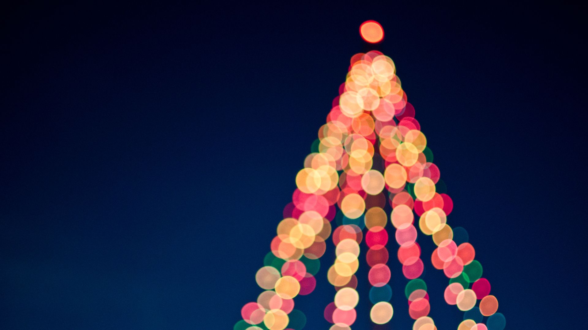 Weihnachtsbeleuchtung, Weihnachtsstimmung: Ein stilisierter Weihnachtsbaumn