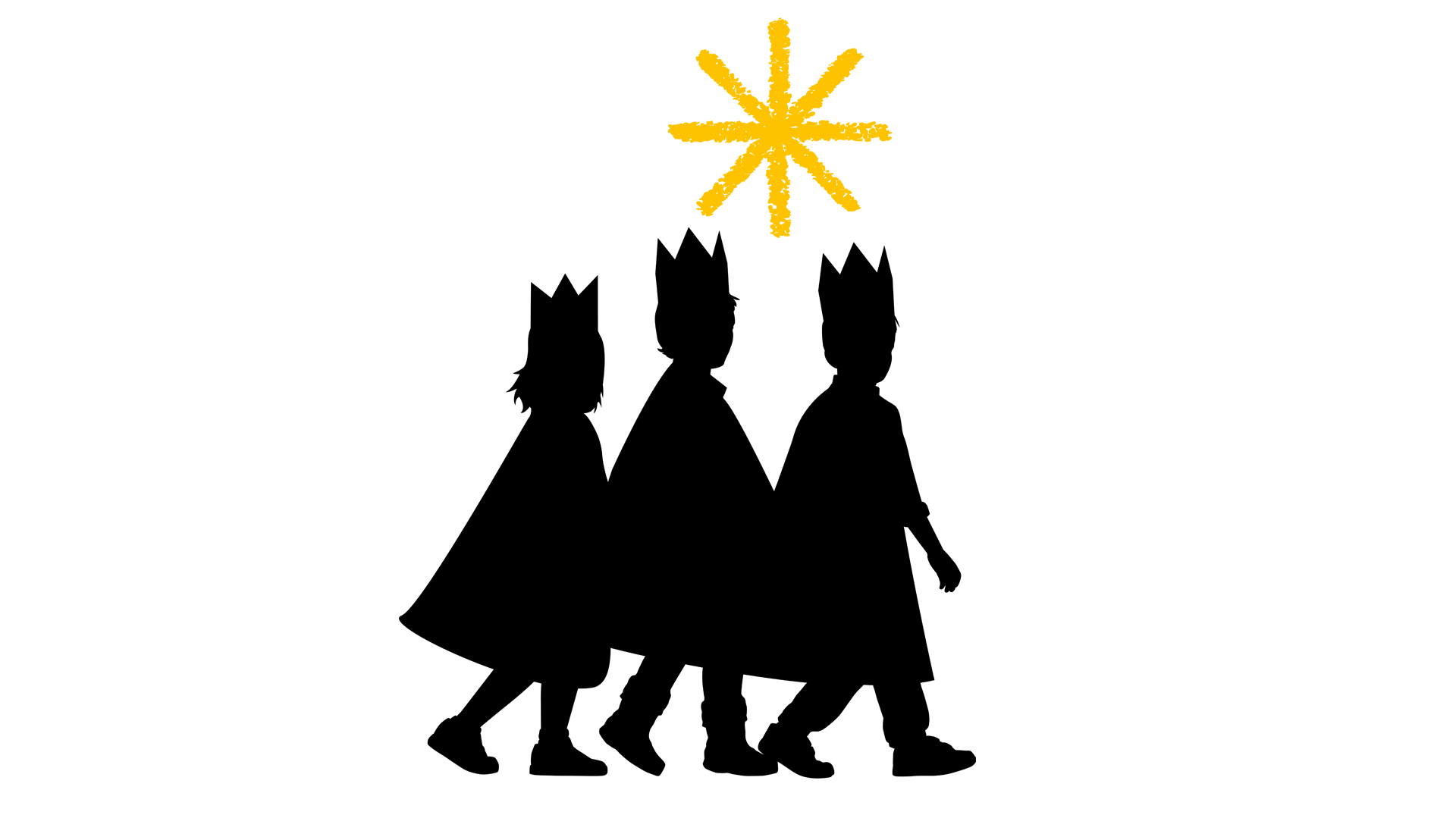 Sternsinger durchsichtiges Aktionslogo mit Stern