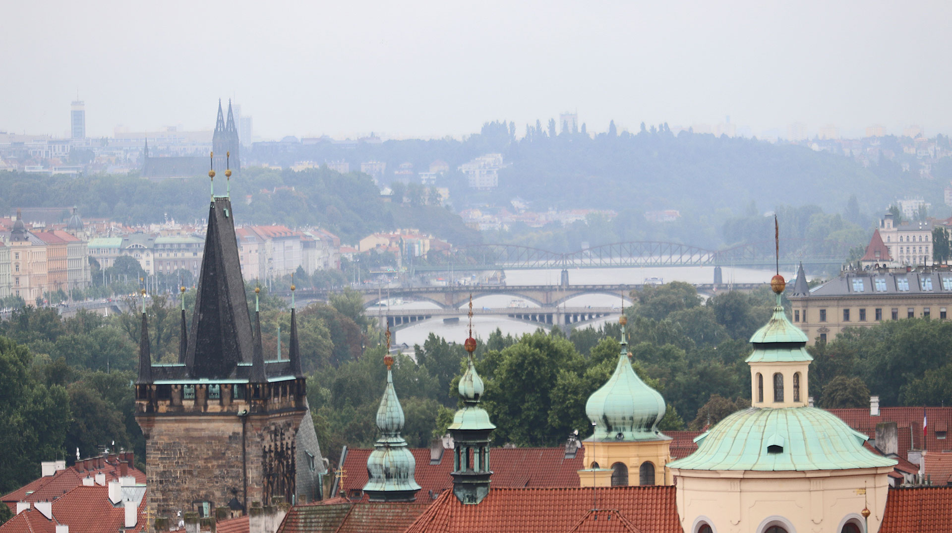 Prager Altstadt von der Prager Burg aus gesehen. (2023)