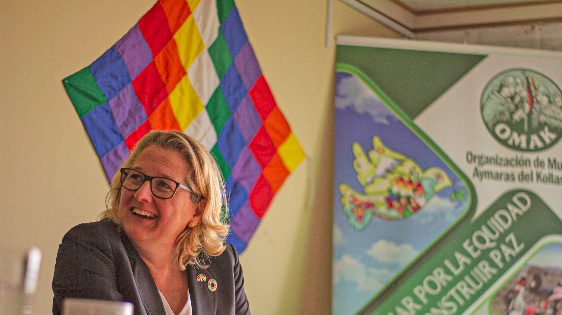 Bundesministerin Svenja Schulze besucht die Frauenrechtsorganisation OMAK in El Alto (Bolivien)