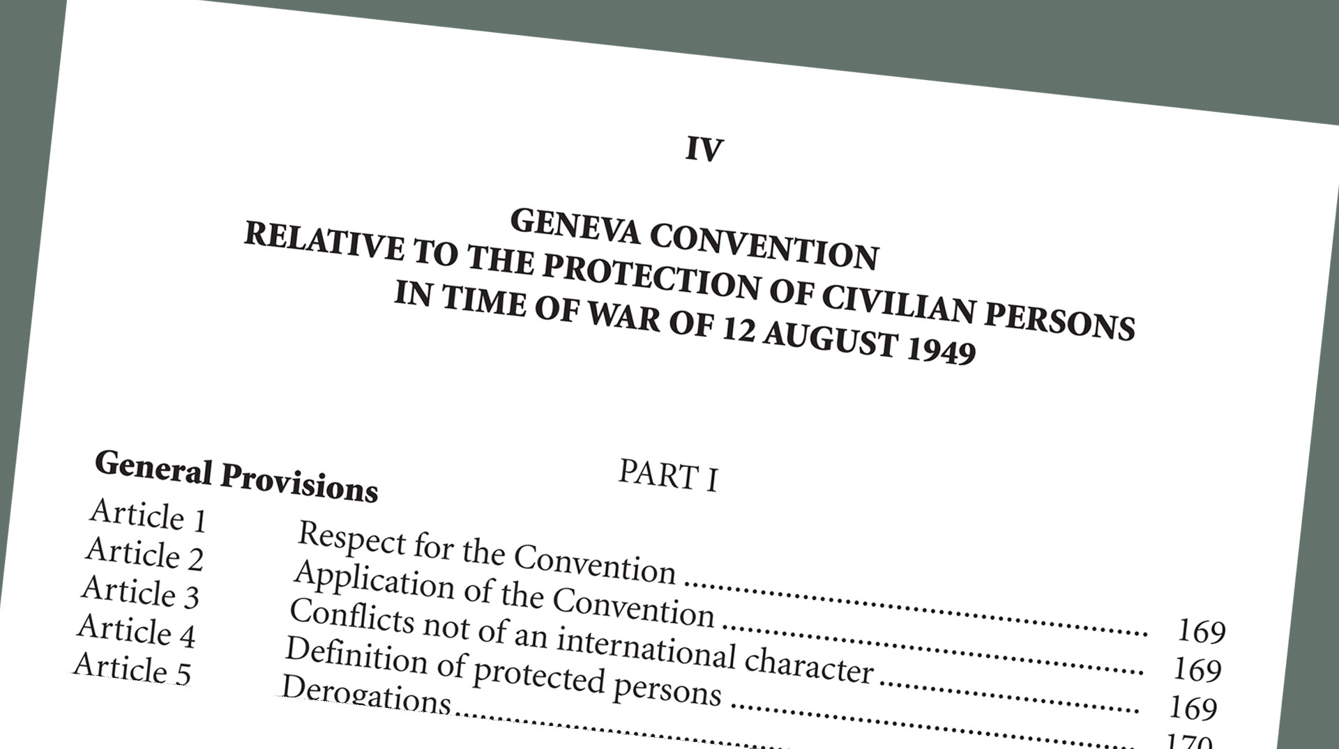 Humanitäres Völkerrecht, Kapitel IV der Genfer Konvention zu Zivilisten von 1949