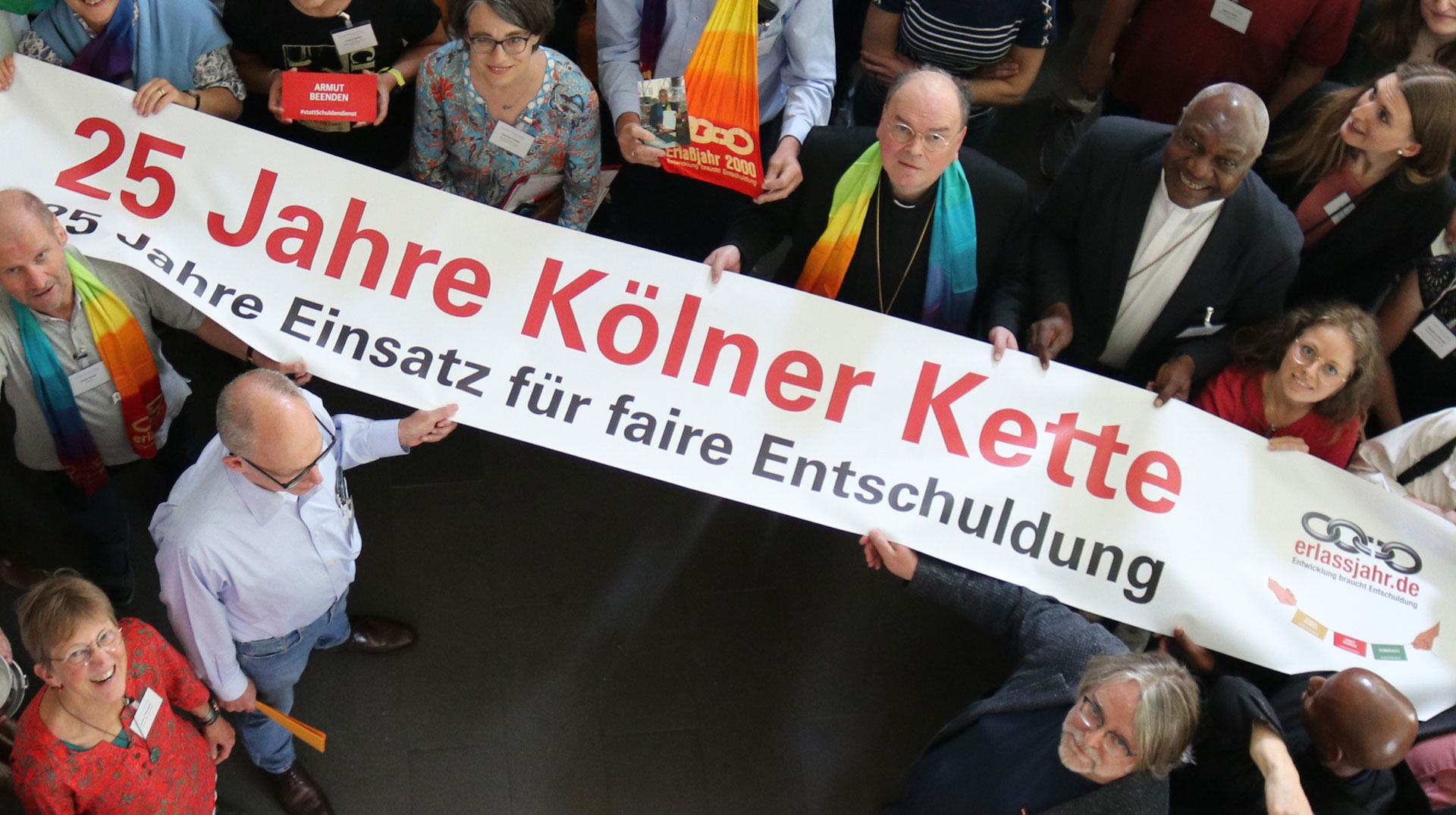 25 Jahre Kölner Kette. Plakat auf der Jahrestagung Weltkirche und Mission 2024