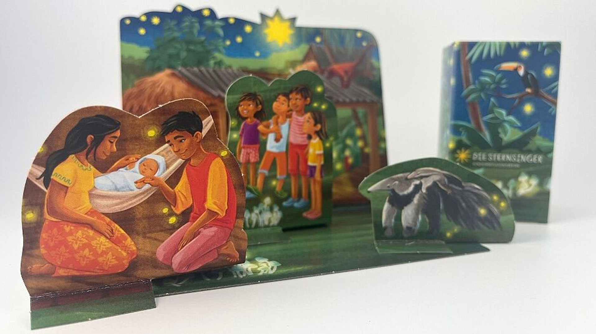 Eine amazonische Weihnachtskrippe für Kinder