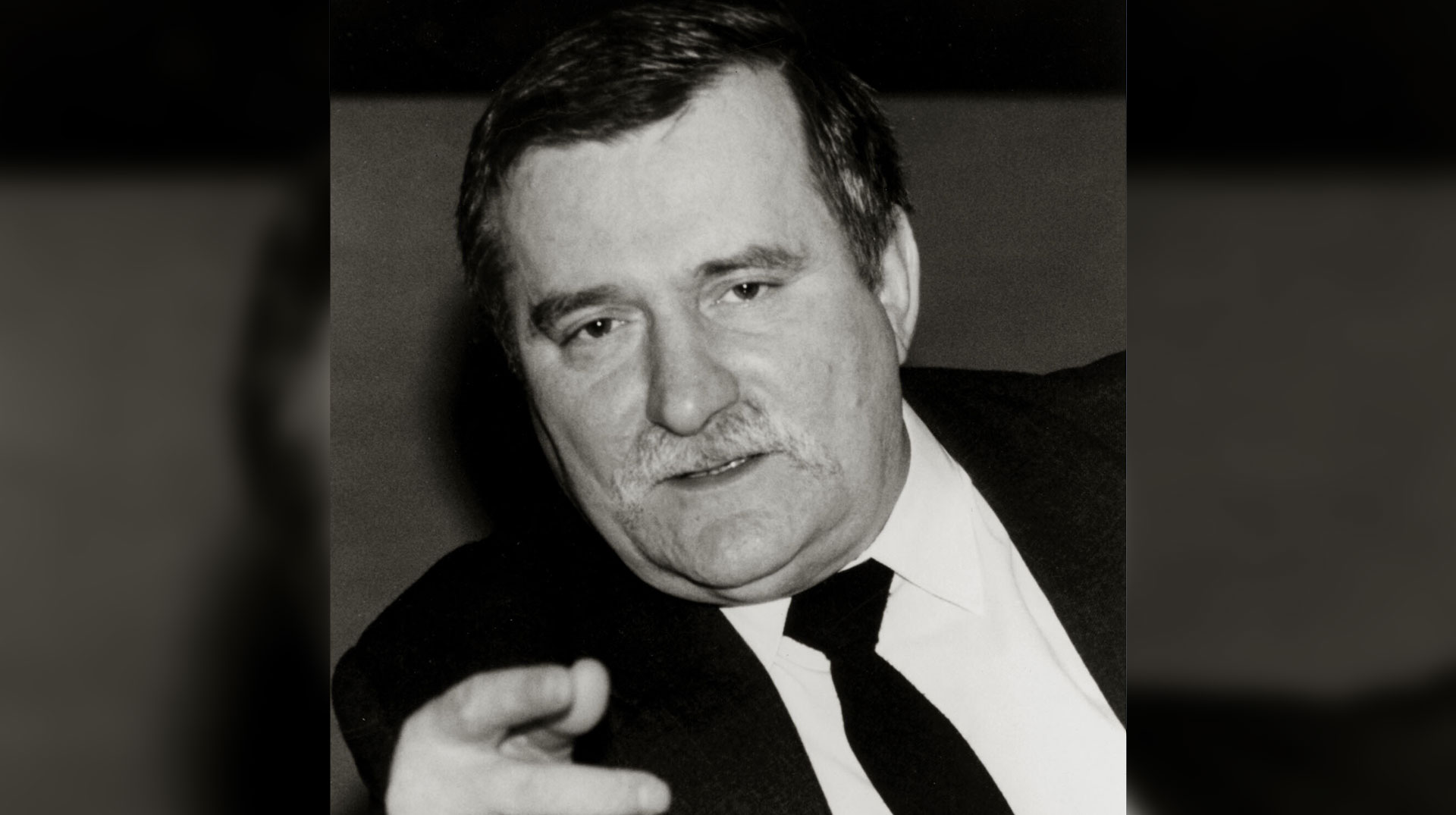 Porträt von Lech Walesa, Vorsitzender der Gewerkschaft Solidarnosc.