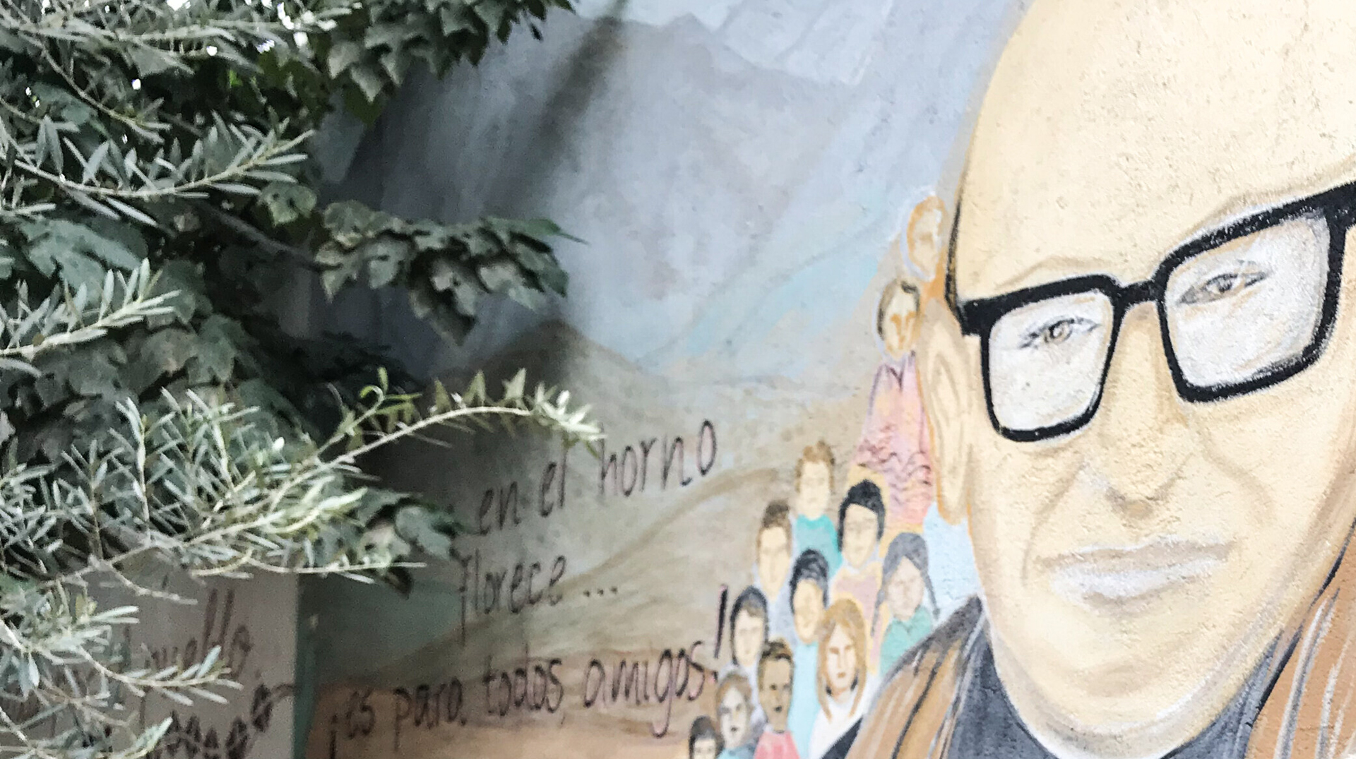 Wandbild von Enrique Angel Angelelli Carletti, Bischof von La Rioja, am 26. März 2019 in La Rioja (Argentinien).