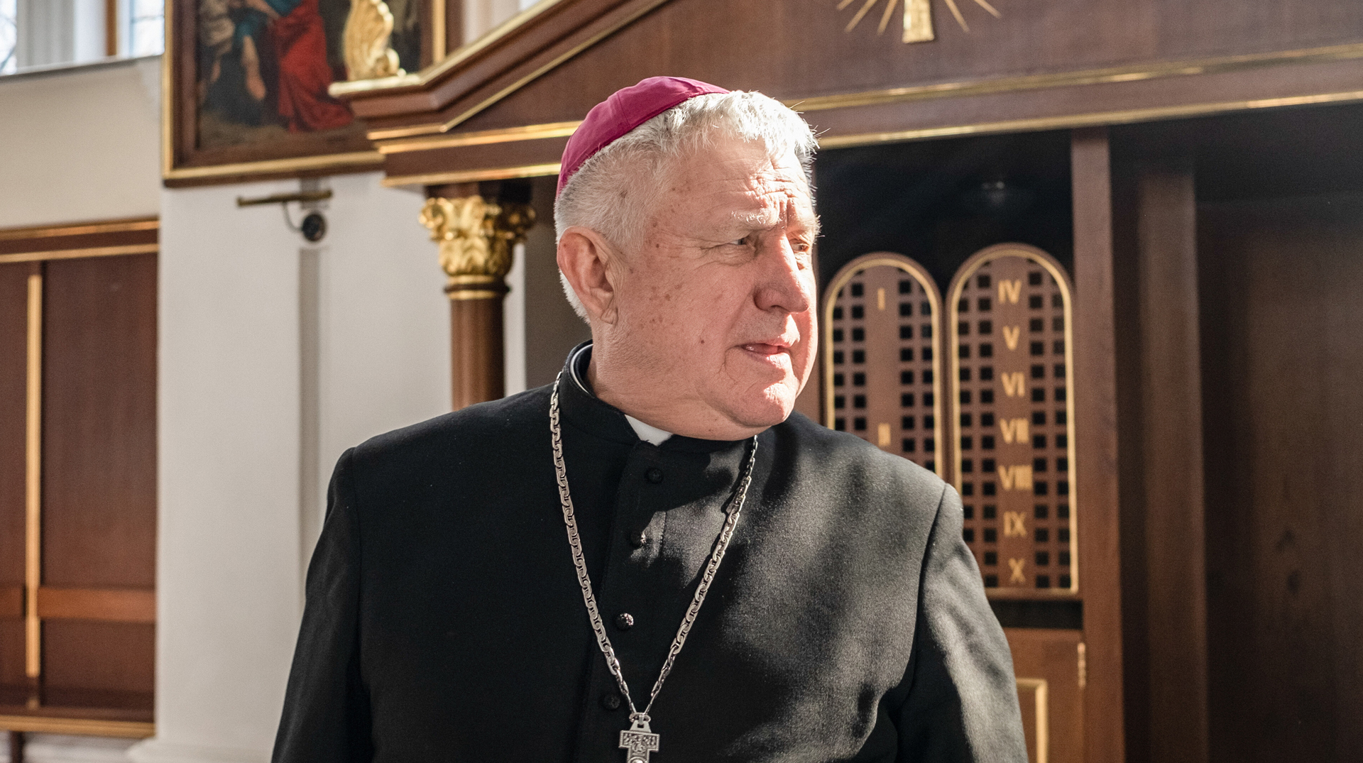 Stanislaw Szyrokoradiuk, Bischof von Odessa-Simferopol, am 17. März 2022 in der Kathedrale der Himmelfahrt der seligen Jungfrau Maria in Odessa (Ukraine).