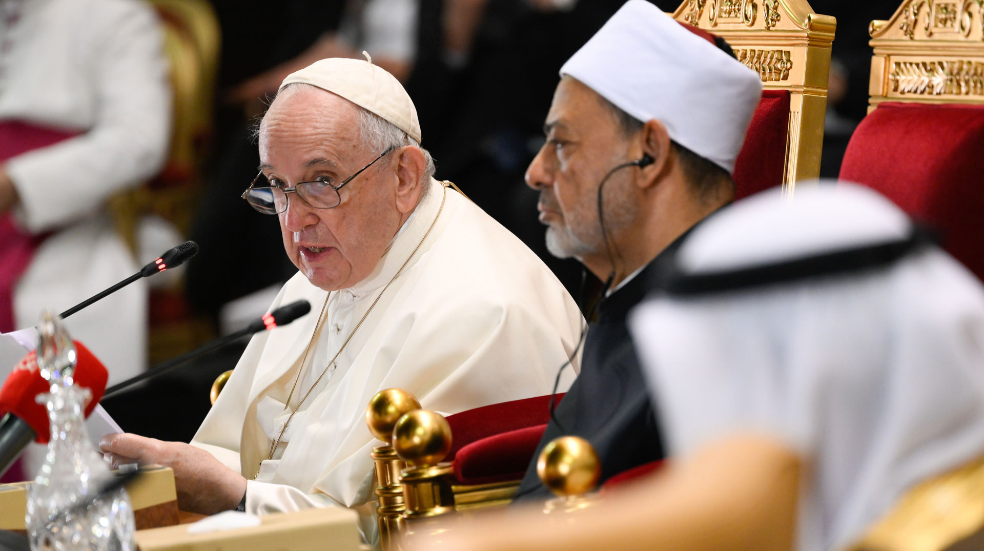 Papst Franziskus und Ahmad al-Tayyeb, Großcheich der Al-Azhar-Moschee