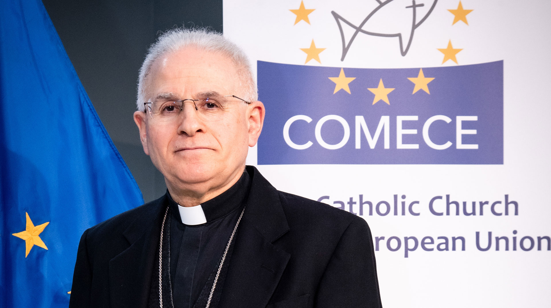 Mariano Crociata, Bischof von Latina-Terracina-Sezze-Priverno und COMECE-Präsident bei der Frühjahrsversammlung der Kommission der Bischofskonferenzen der Europäischen Gemeinschaft, am 22. März 2023 in Rom.