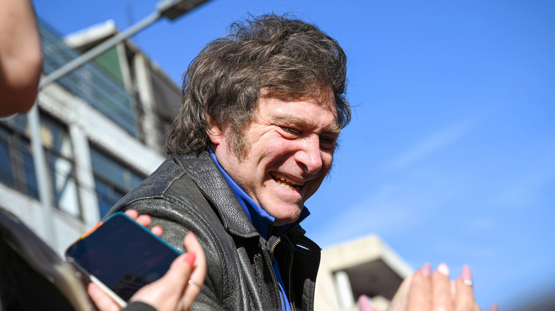 Der Politiker Javier Milei, Präsidentschaftskandidat für die Präsidentschafts- und Parlamentswahlen in Argentinien 2023