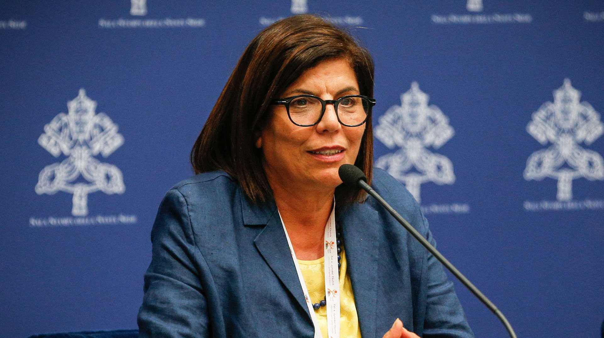 Margaret Karram, Präsidentin der Fokolar-Bewegung, am 12. Oktober 2023 im Vatikan.