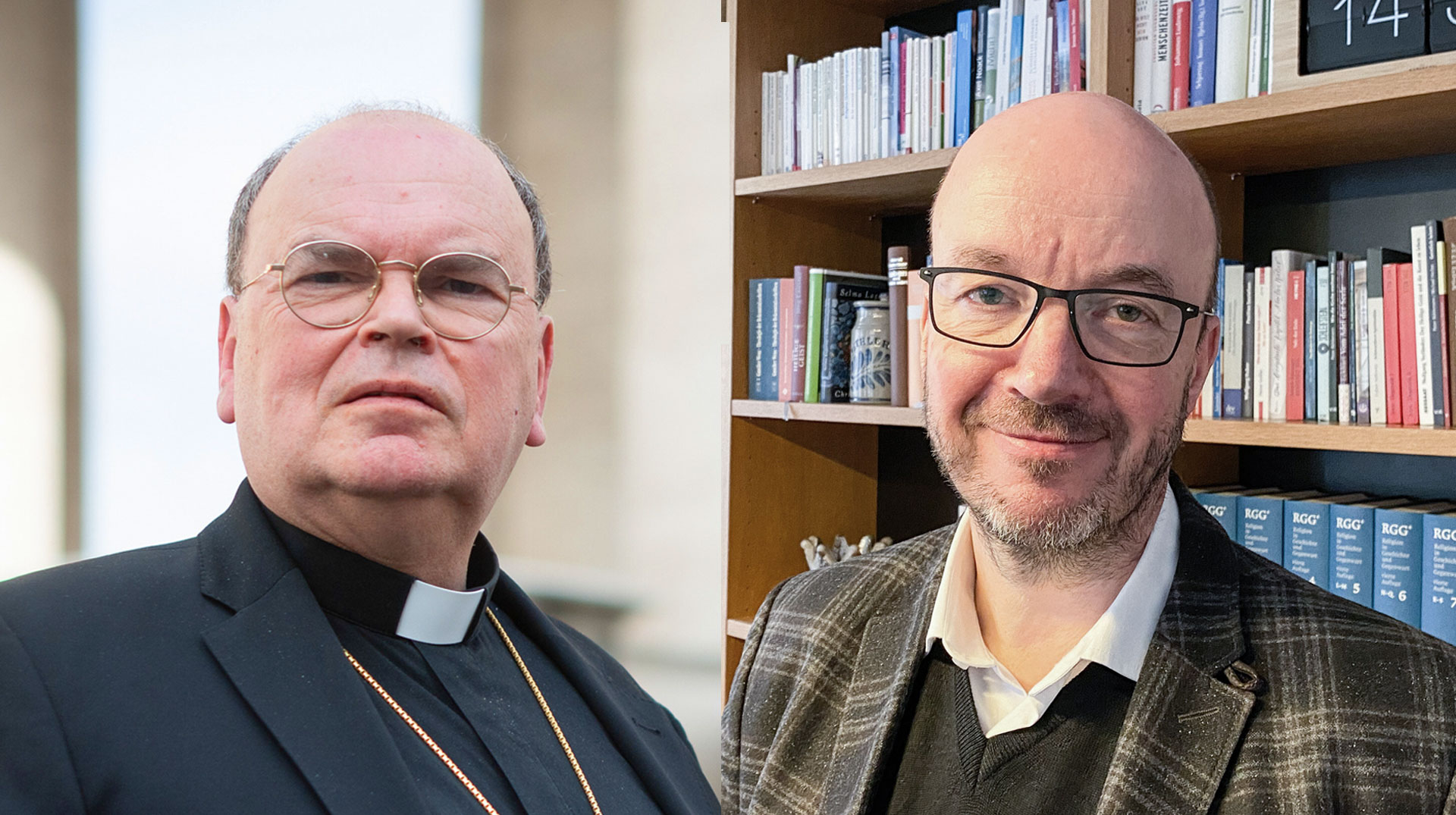 Weltkirche-Bischof Bertram Meier und Landesbischof Tobias Bilz (Sachsen)