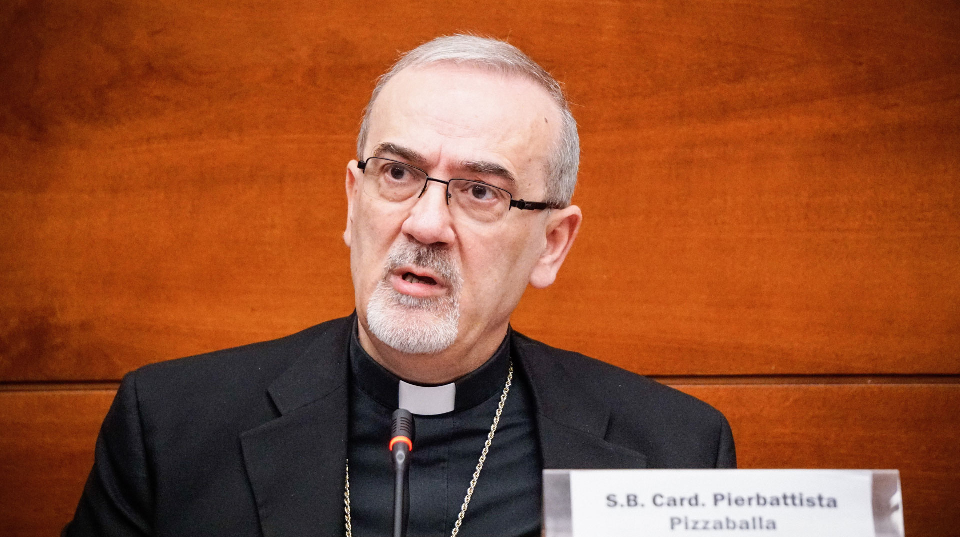 Kardinal Pierbattista Pizzaballa, Patriarch von Jerusalem, spricht am 2. Mai 2024