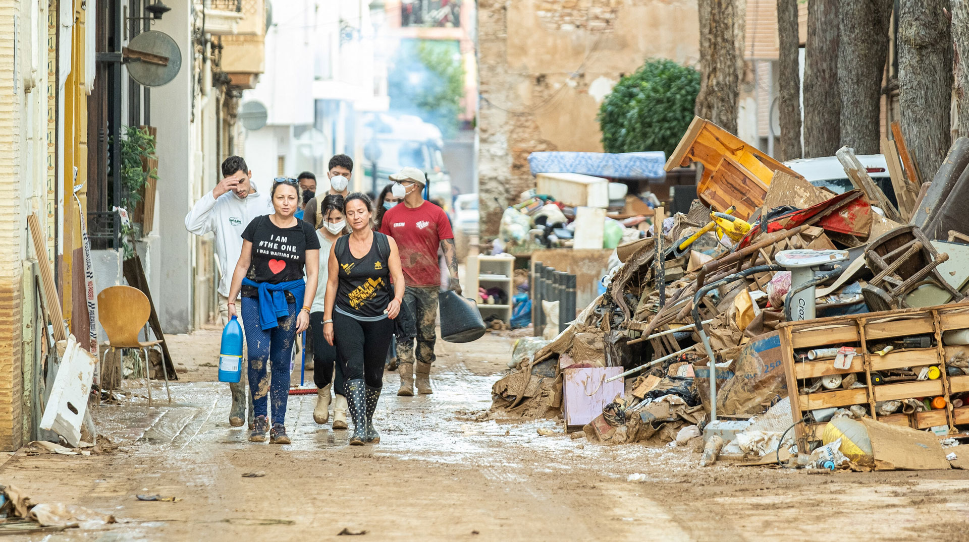Helfer Hochwasser Sedavi Spanien 2024
