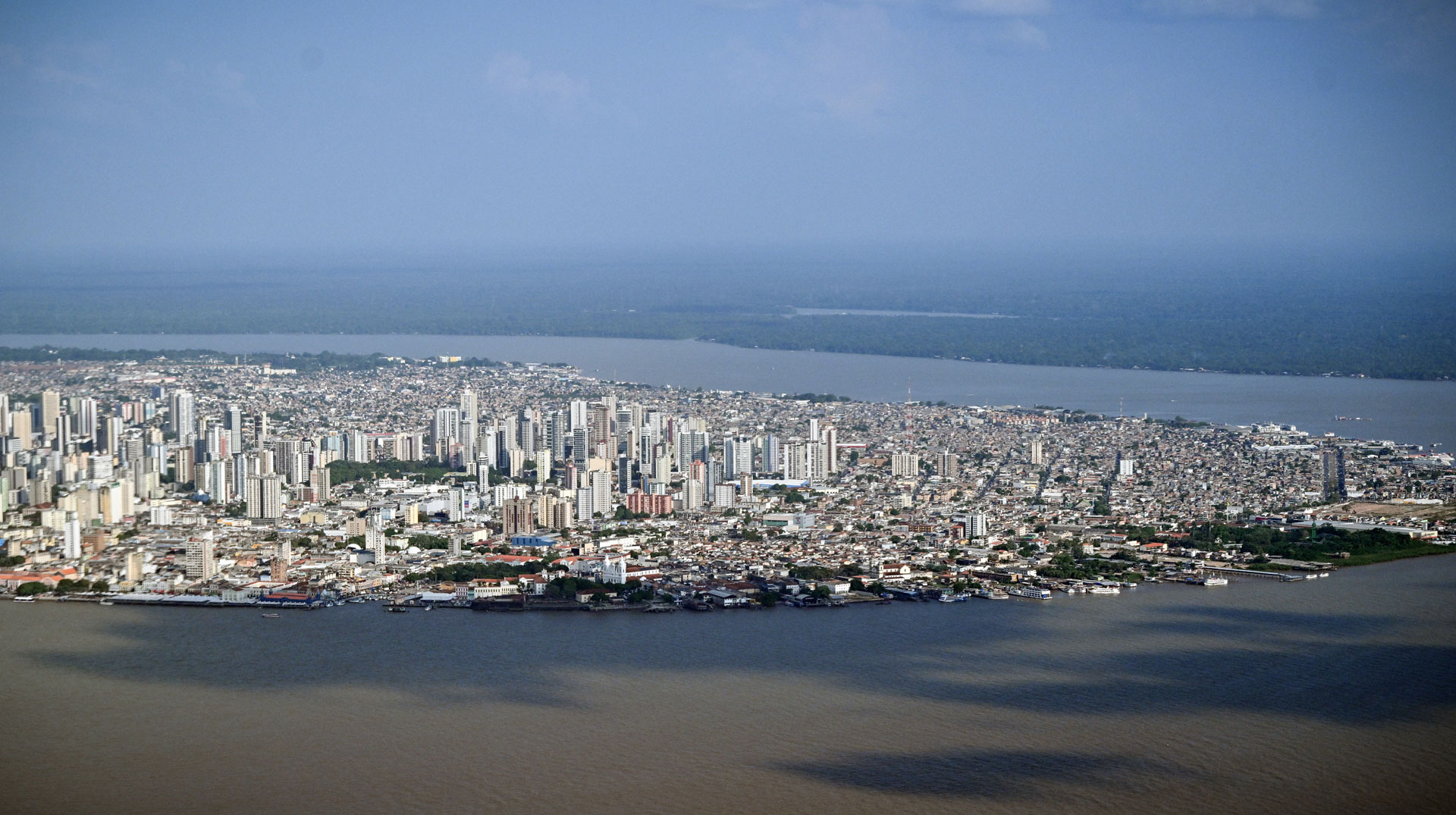Blick auf Belém (Brasilien), Austragungsort der UN-Klimakonferenz COP30, am 15. Oktober 2025.