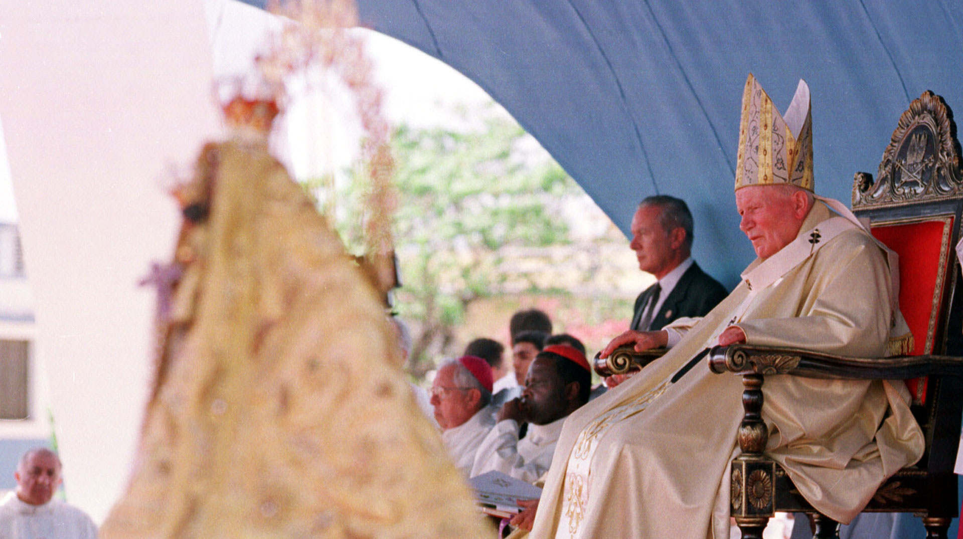Papst Johannes Paul II. feiert eine hl. Messe in Kuba am 21. Januar 1998