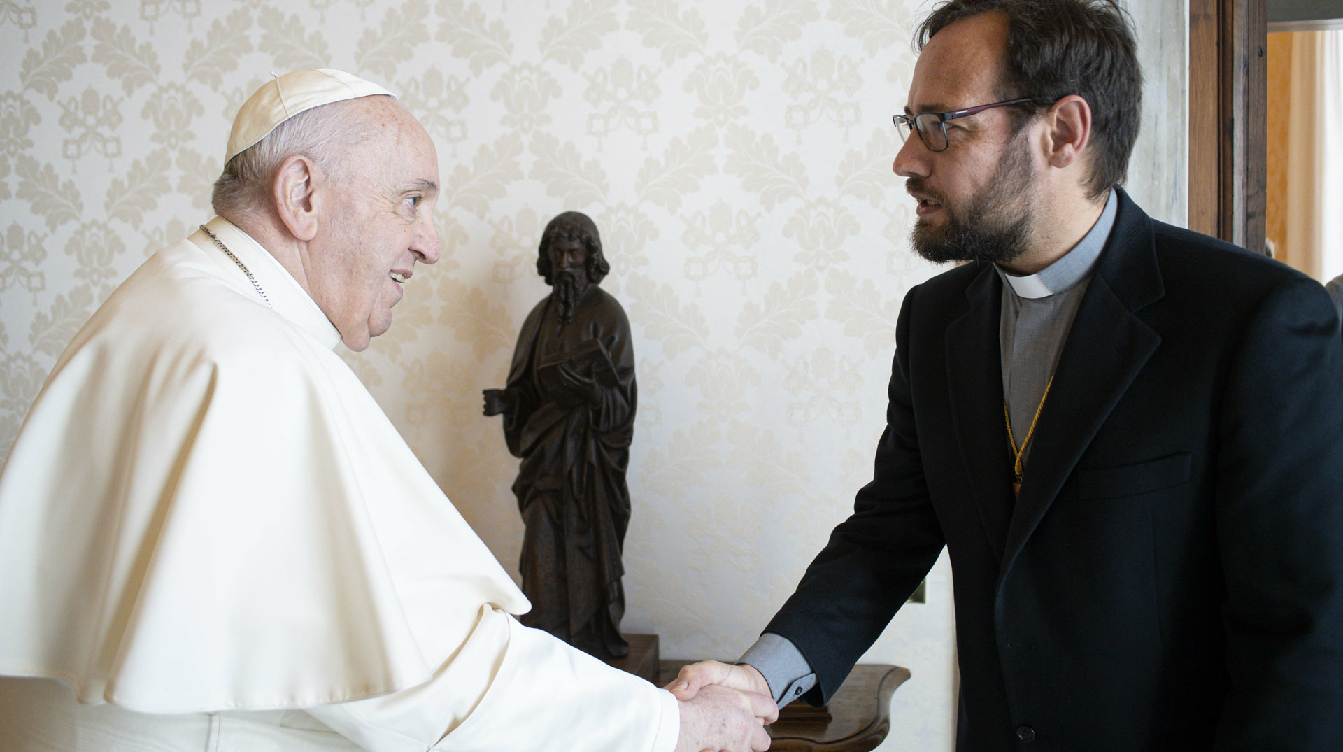 Bischof Christian Carlassare (45) trifft Papst Franziskus