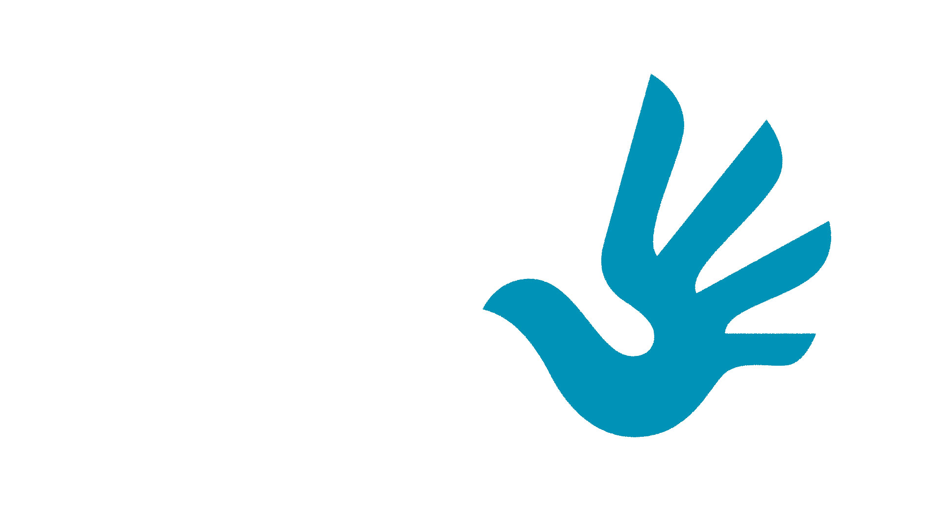 Eine Hand in Form einer Friedenstaube: Das Menschenrechtslogo