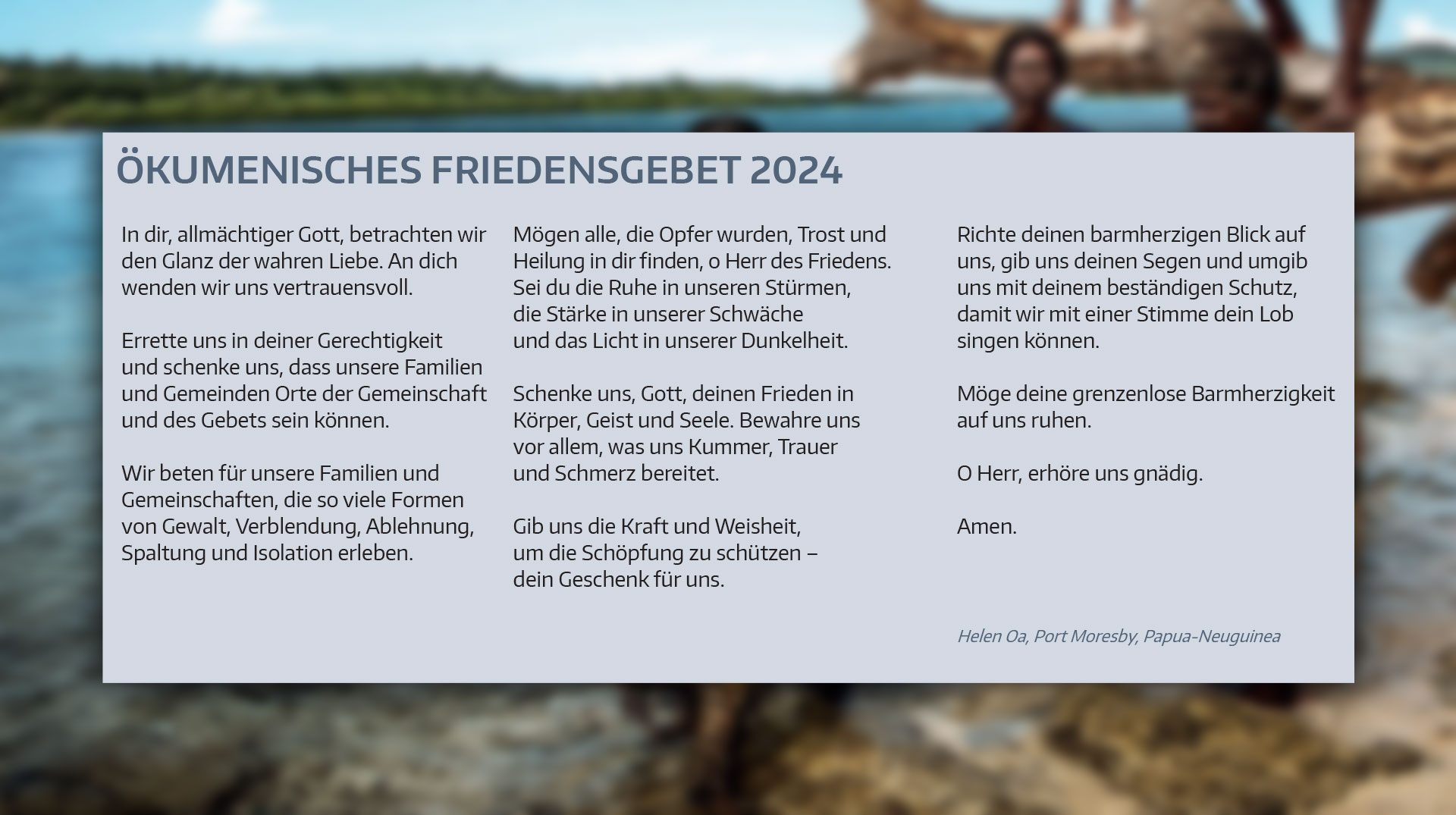 Ökumenisches Friedensgebet 2023