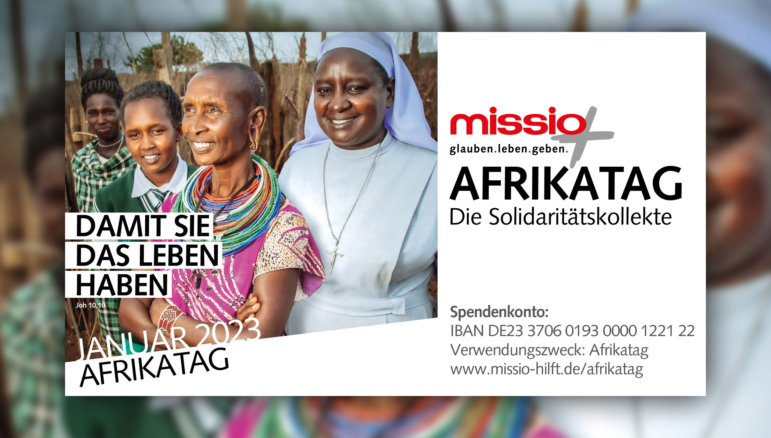 Damit sie das Leben haben. Afrikatag 2023.