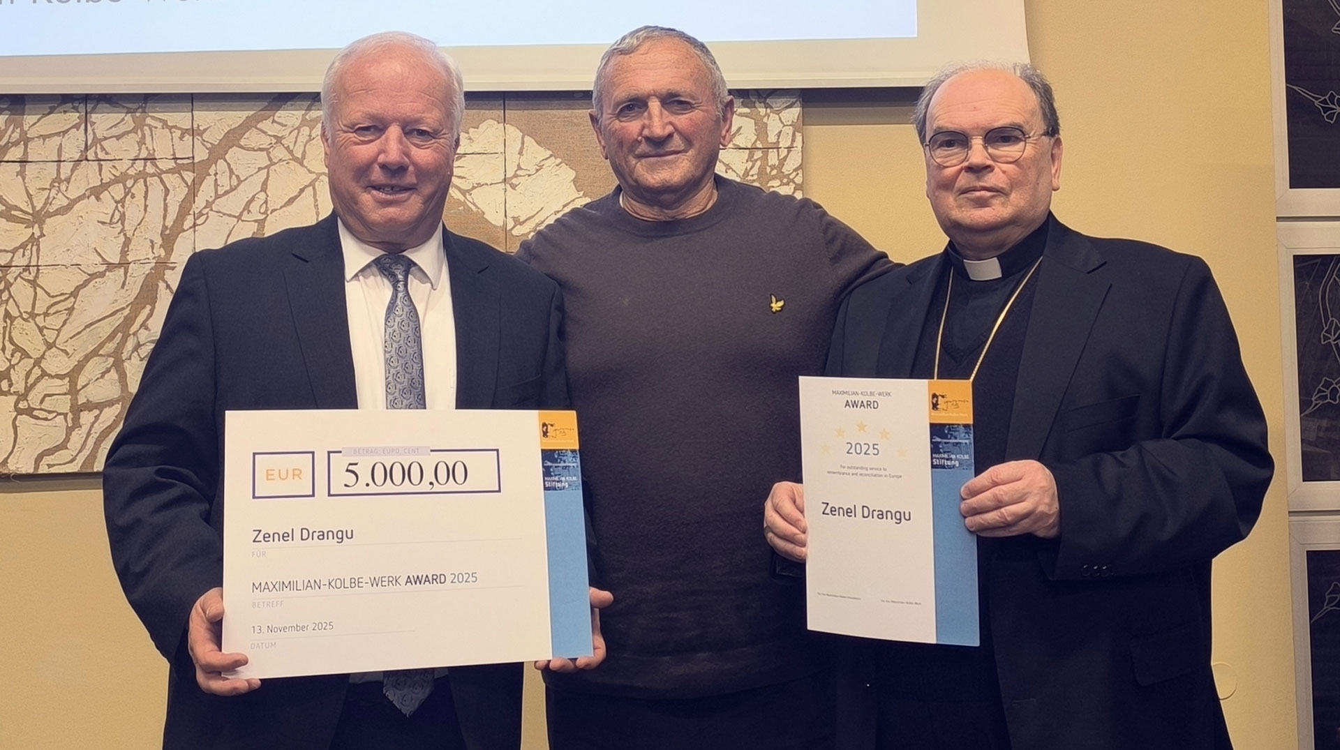 Dr. Peter Weiß, Zenel Drangu, Bischof Dr. Bertram Meier