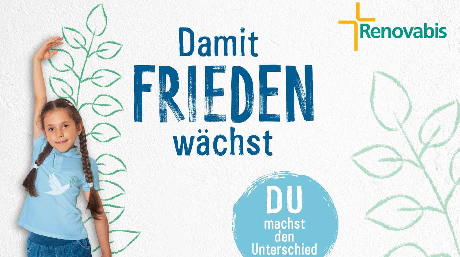 Damit Frieden wächst: Du machst den Unterschied. Bild zur Renovabis-Pfingstaktion 2024.