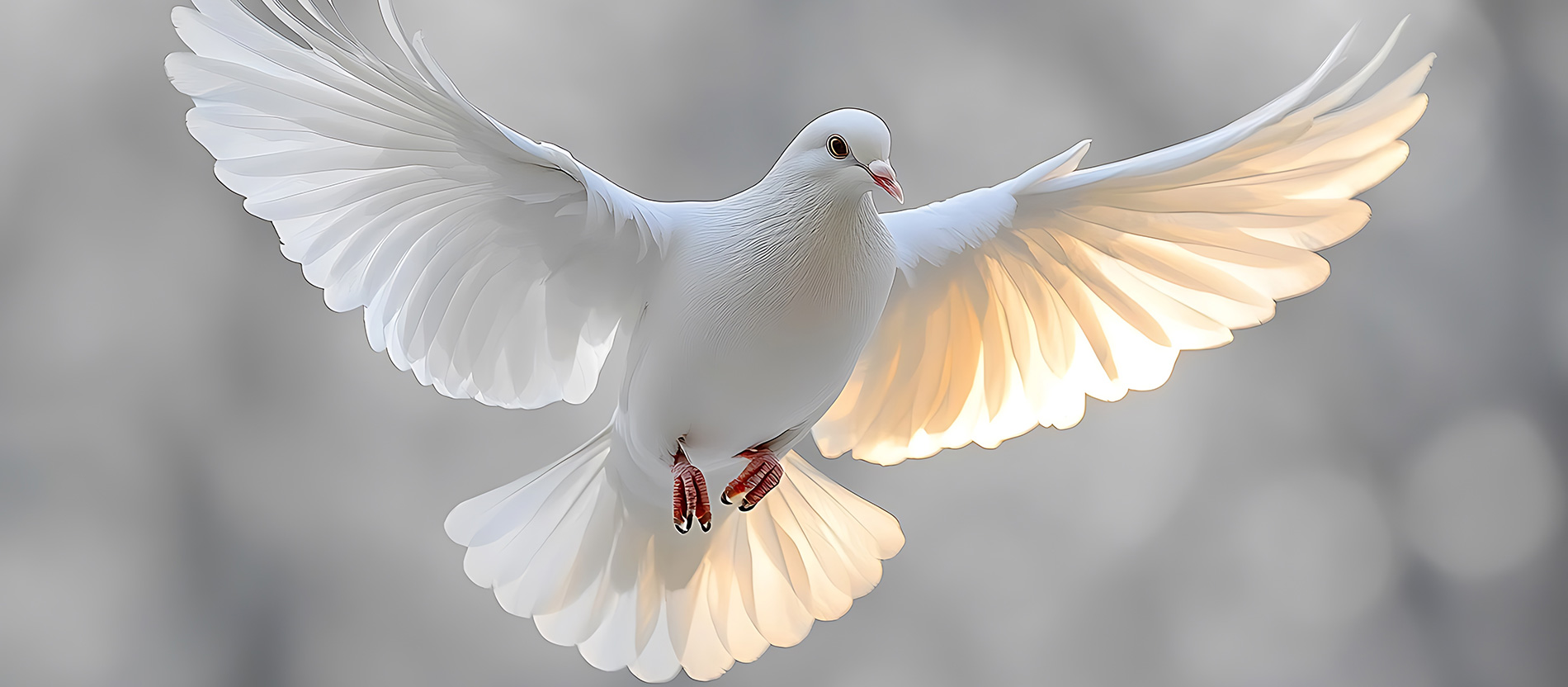 Eine weiße Taube als Symbol für den Heiligen Geist. 