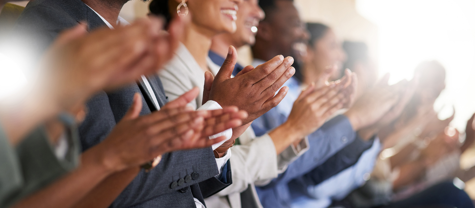 Clapping people