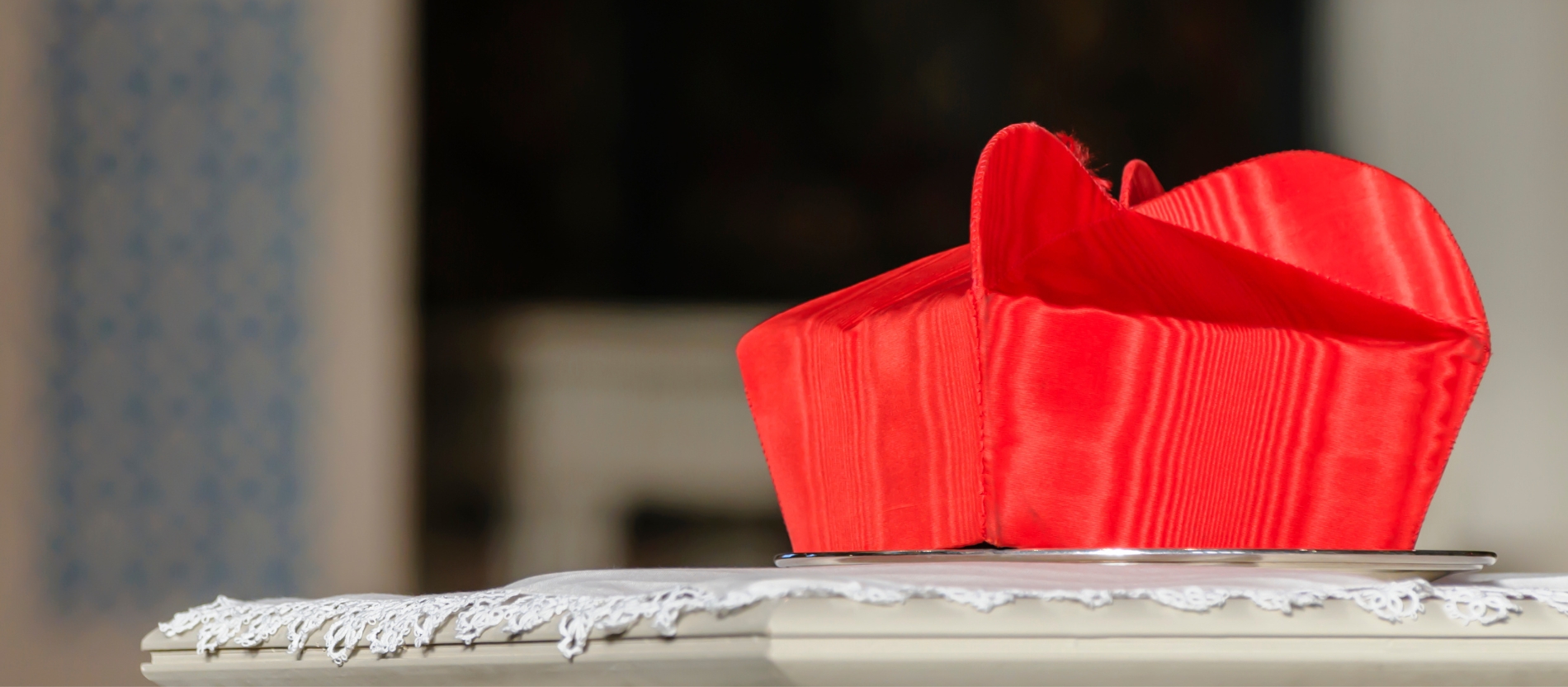 A red cardinal's biretta