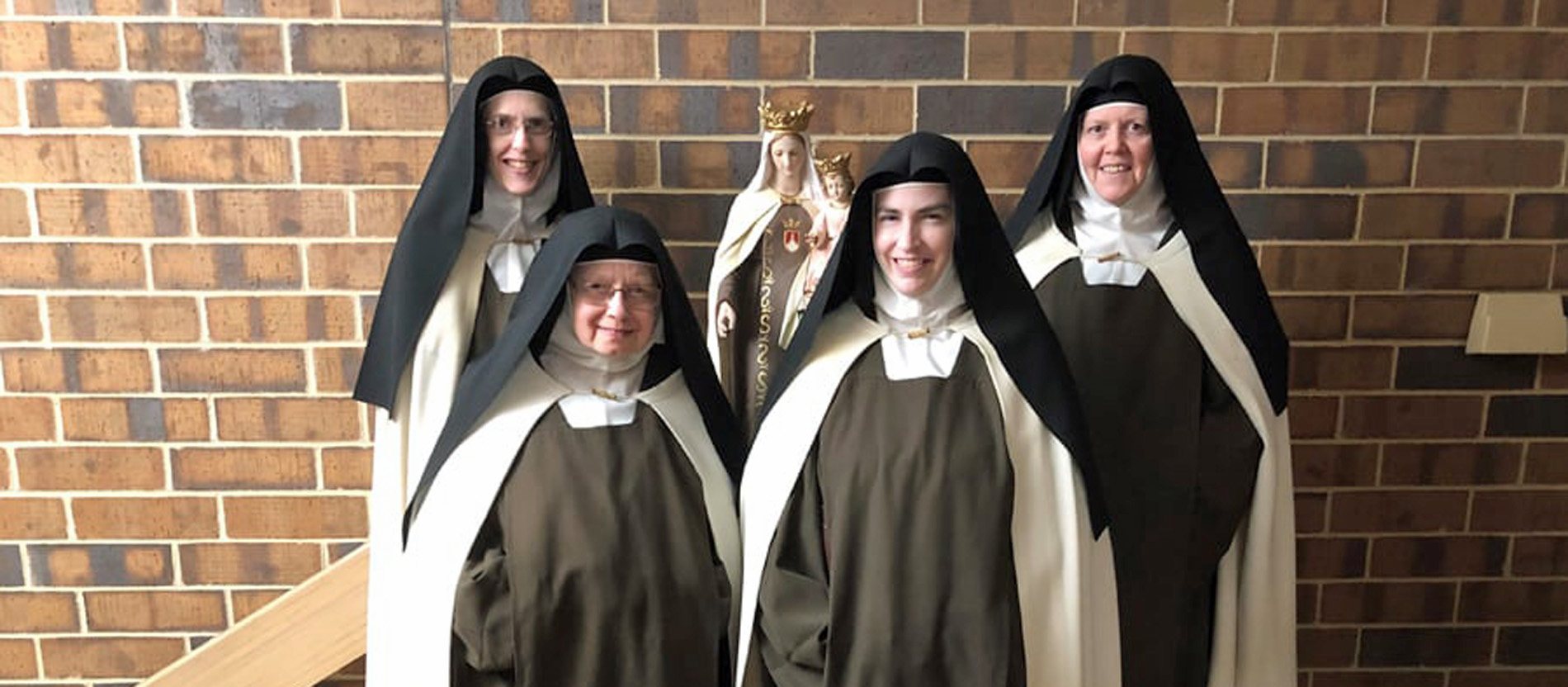 Four sisters of the Arlington Carmel. Second from the right: Mother Teresa Agnes
