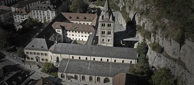 Aerial view of Saint-Maurice Abbey