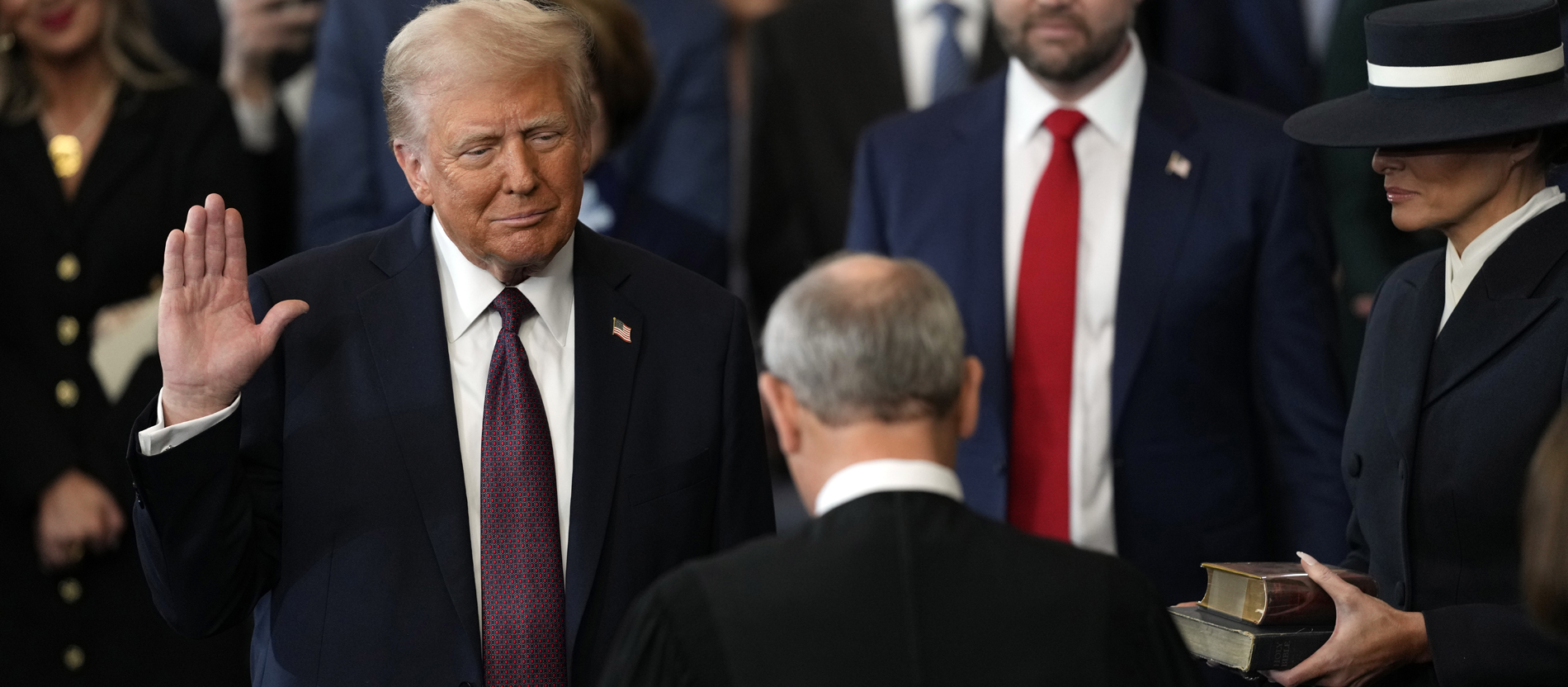 Donald Trump bei der Amtseinführung zum neuen US-Präsidenten