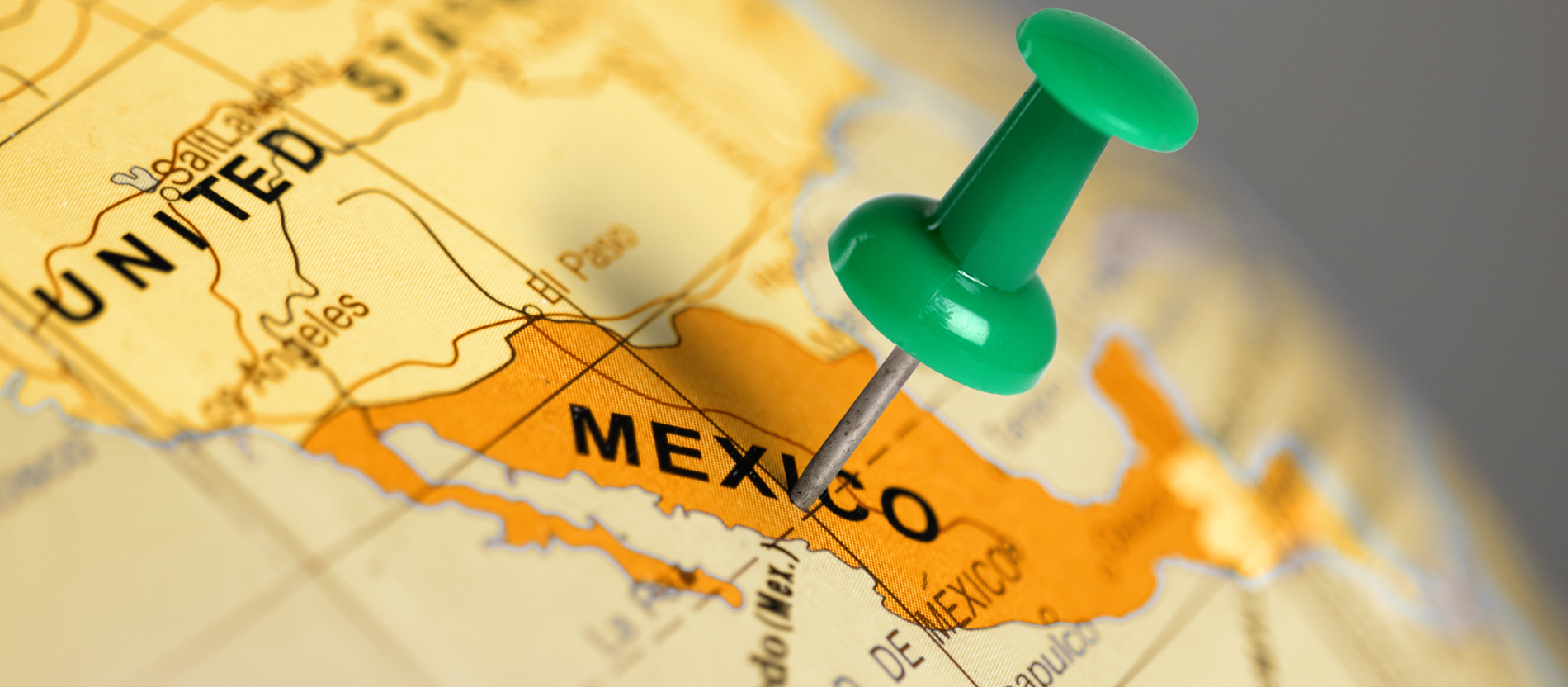 Mexico on the map.