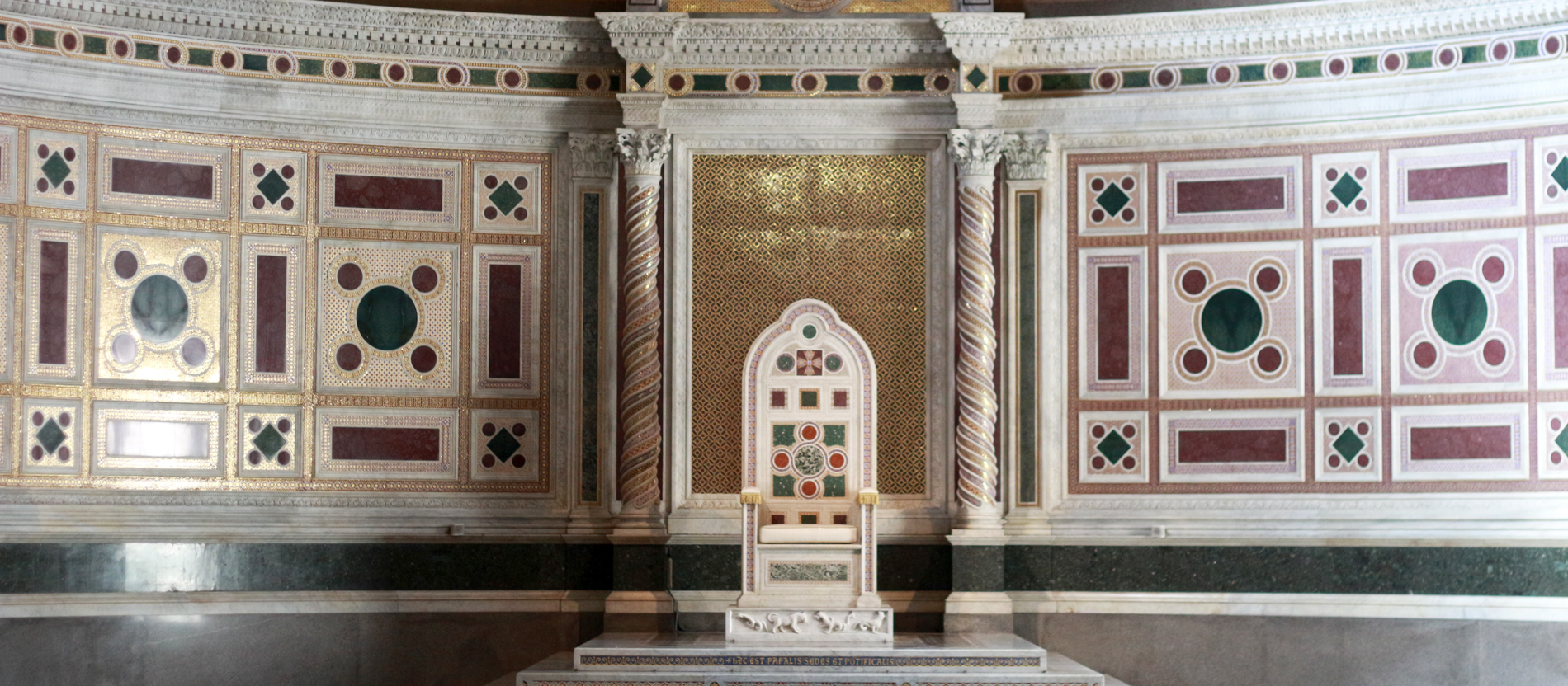 The cathedra of the Pope as Bishop of Rome in the Lateran Basilica.