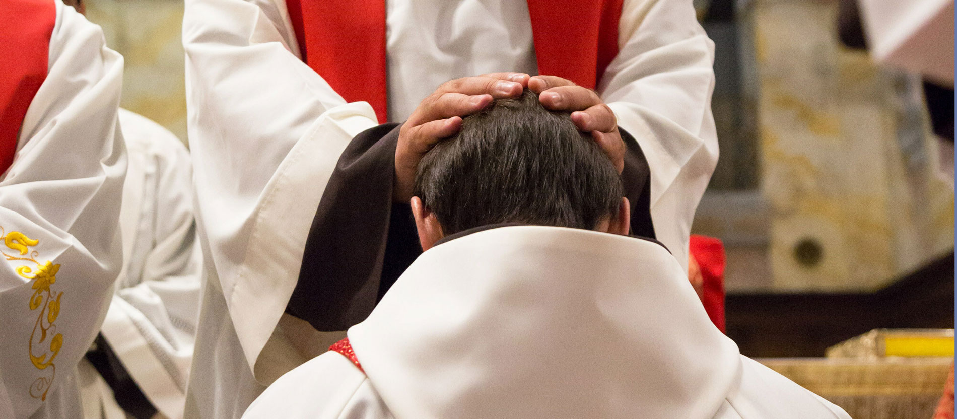 Laying on of hands at the priestly ordination