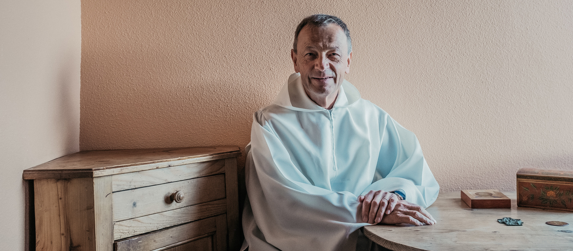 Brother Alois Löser, Prior of the Taize Community, in Taize on 30 October 2018.