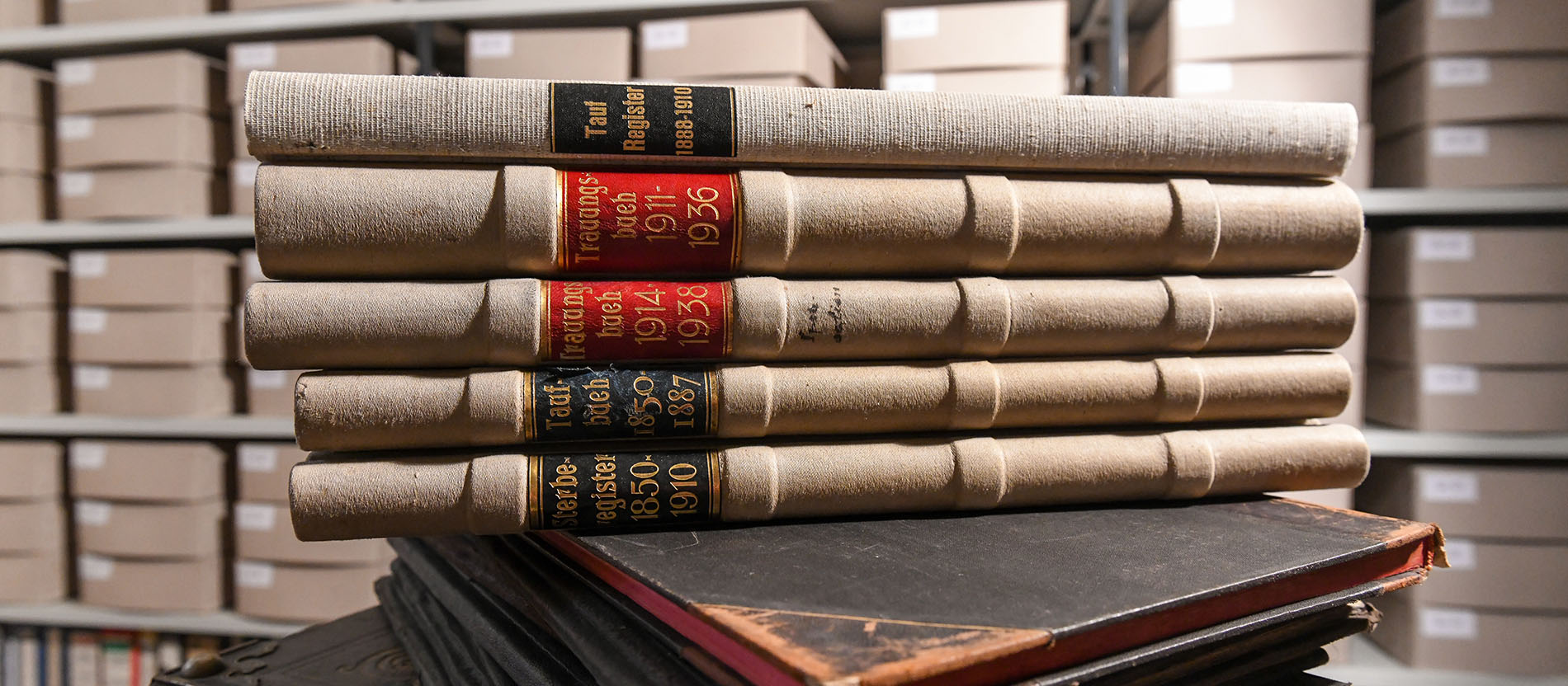 Church records in the archive of a parish