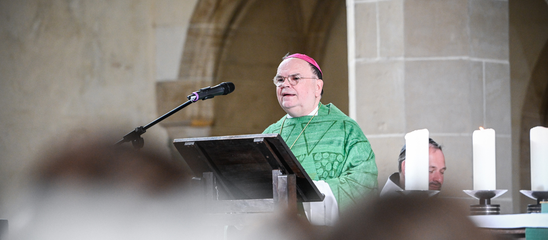 Bishop Bertram Meier of Augsburg during a sermon