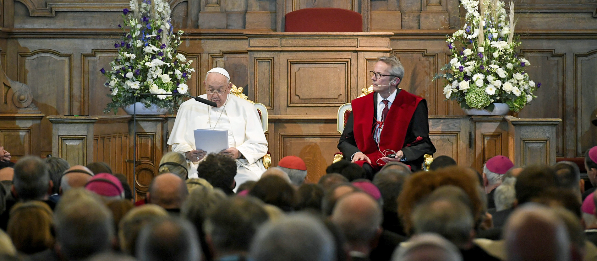 Papst Franziskus an der Universität Löwen